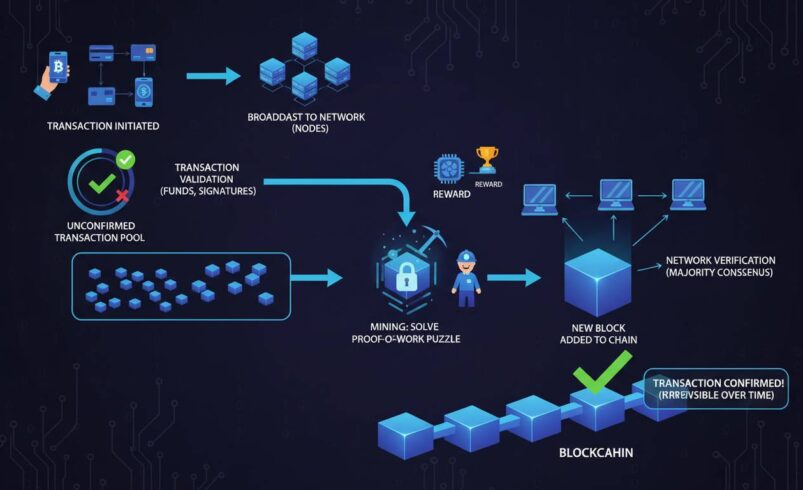 How Crypto Transactions Get Confirmed on Blockchain