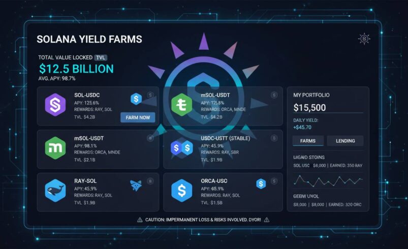 Best Solana DeFi Yield Farming Protocols for High APY