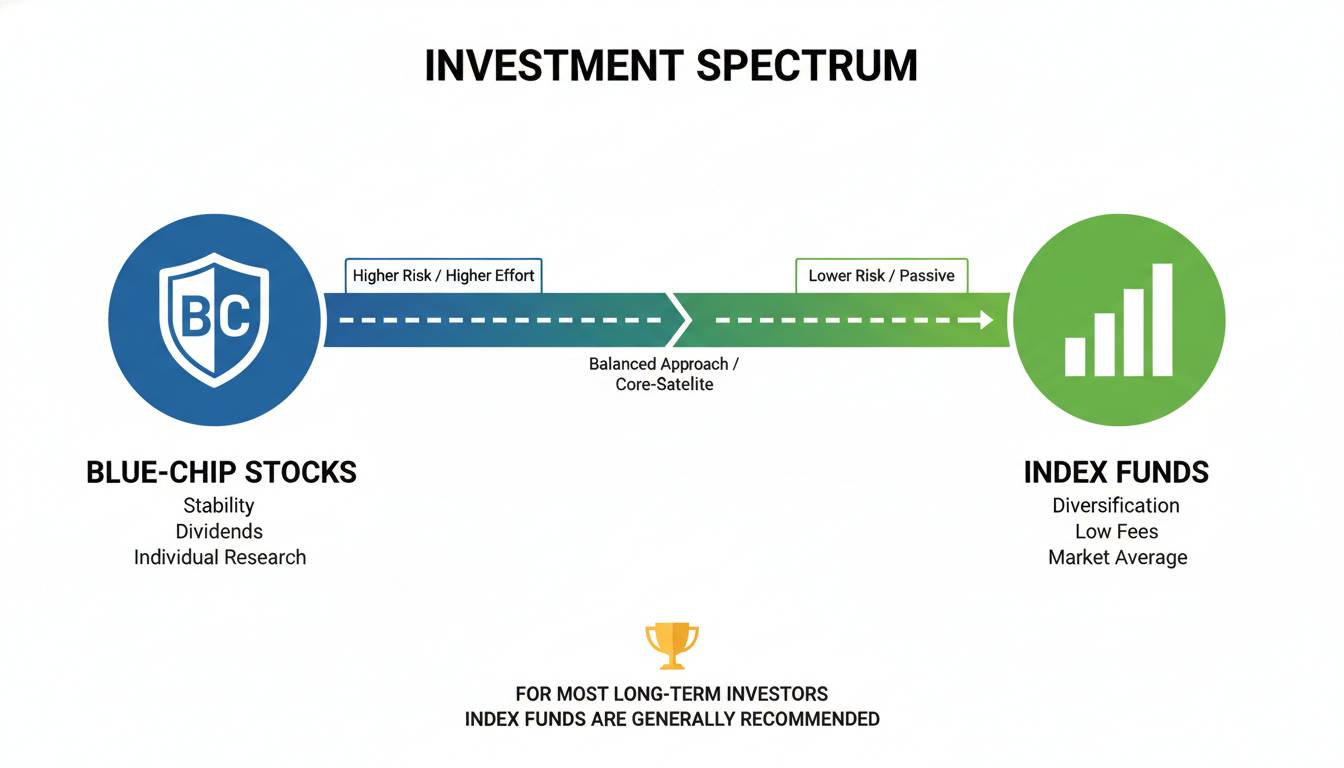 Blue-Chip Stocks vs Index Funds: Better Long-Term Choice?