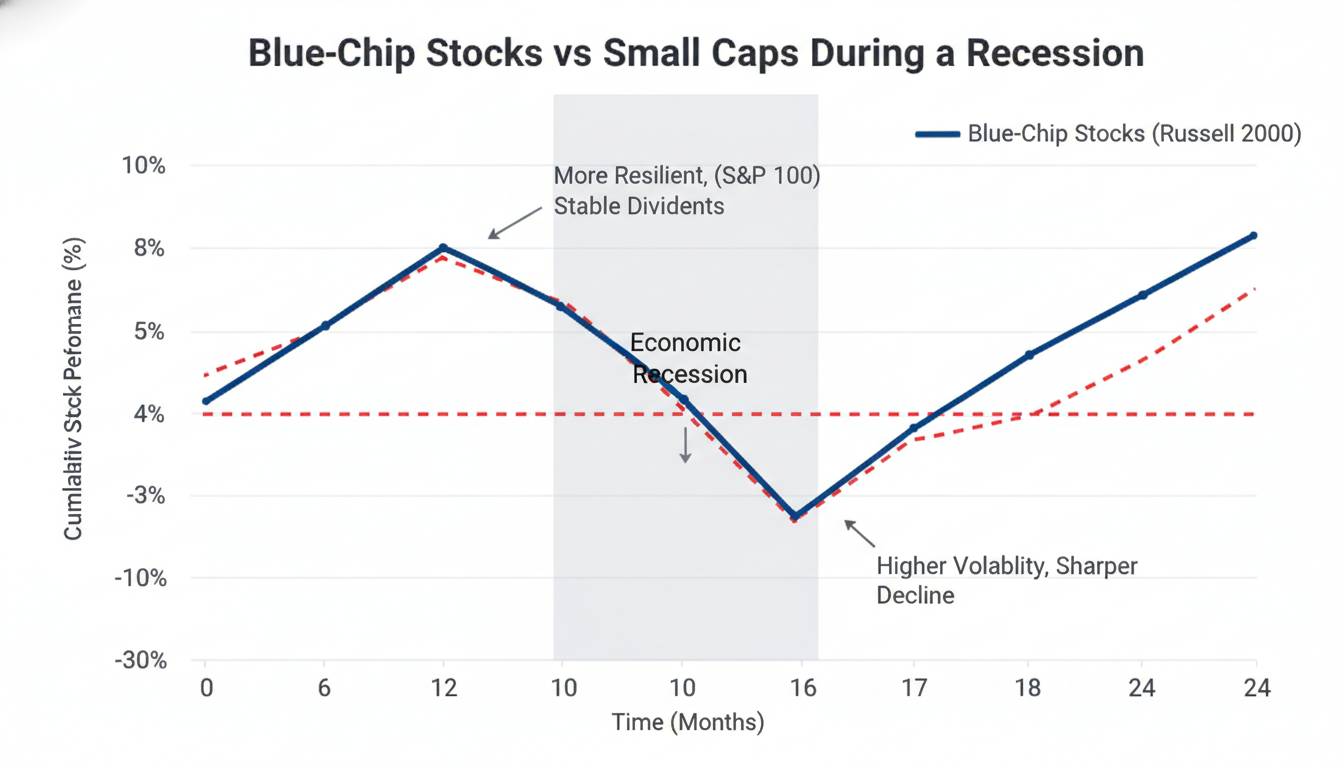 How Blue-Chip Stocks Beat Small Caps During Recessions