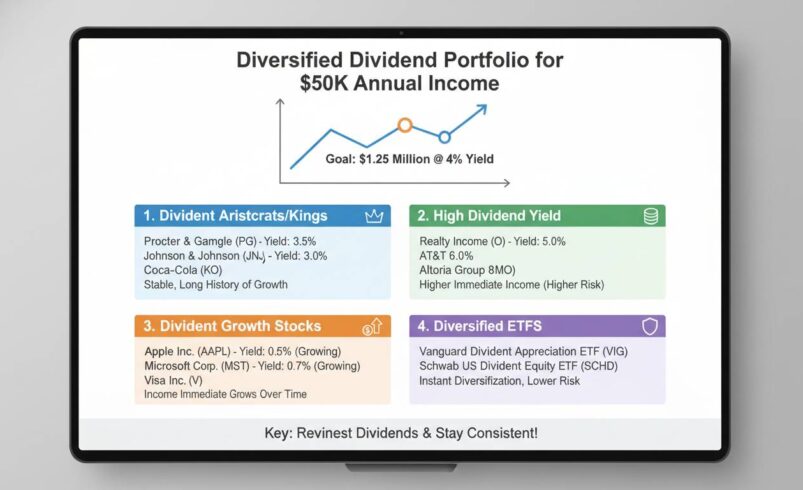 How to Build a $50K Passive Income Portfolio From Stocks