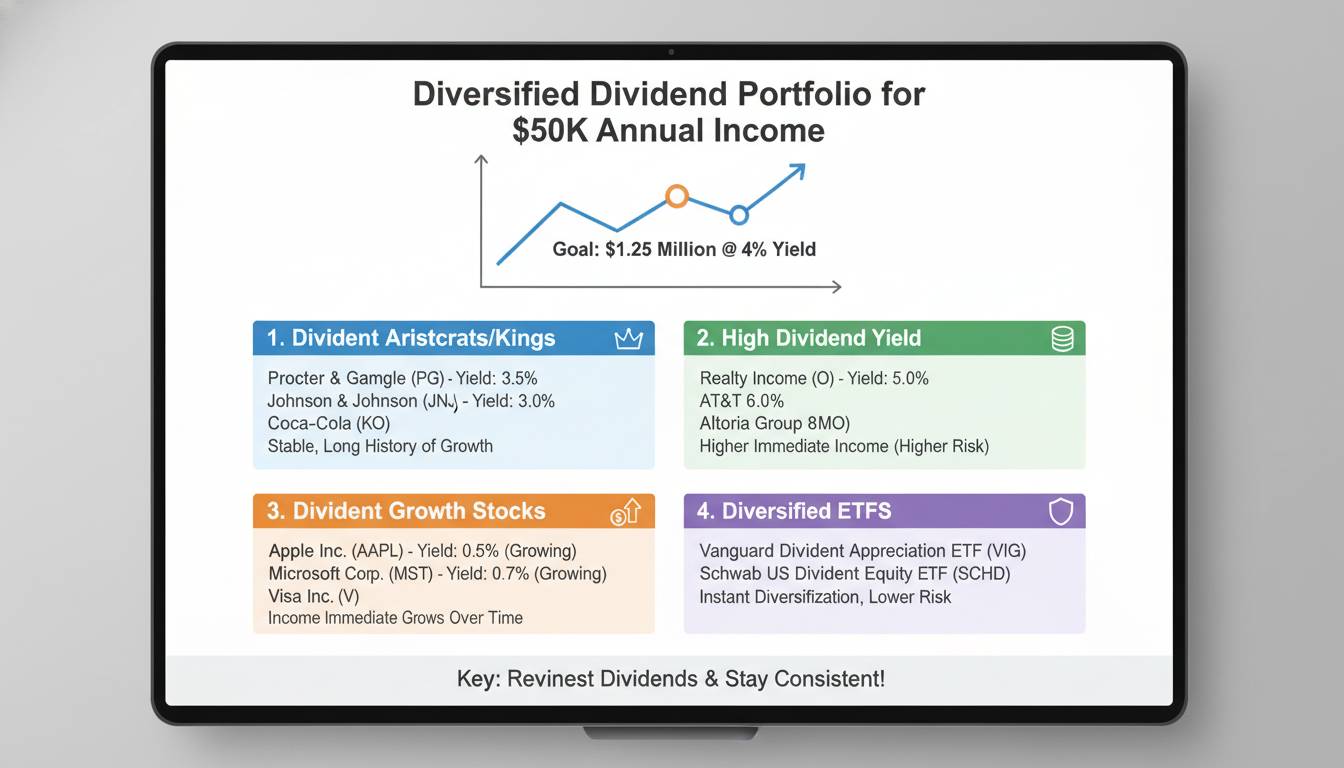 How to Build a $50K Passive Income Portfolio From Stocks