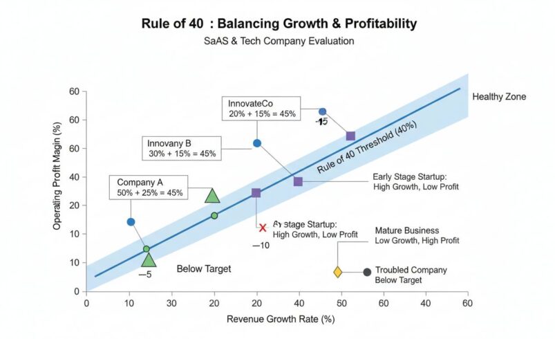 Rule of 40: Evaluate Growth Stocks in Tech & SaaS | Complete Guide